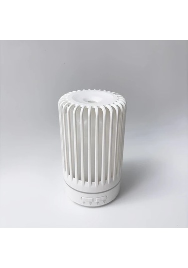 Techbloom Beyaz Renk Soundwave Teknolojili 7 Renk Led Aromaterapi Difuzoru Nemlendirici 150ml Usb Mini Yogalik Ofis Kafes Tasarim