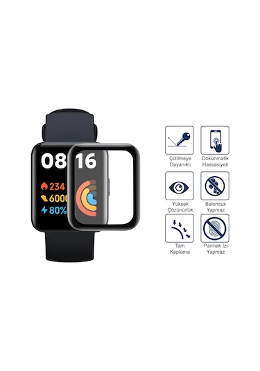 Xiaomi Redmi Watch 2 Lite Ekran Koruyucu 3D Kavisli Full Kaplama