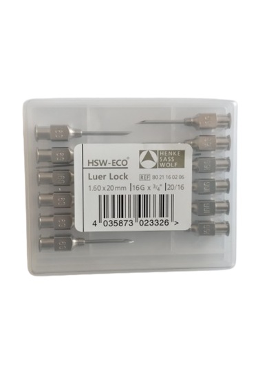 Henke - Enjektör Ucu Çelik 16g X 3/4" 1 Paket 12 Adet
