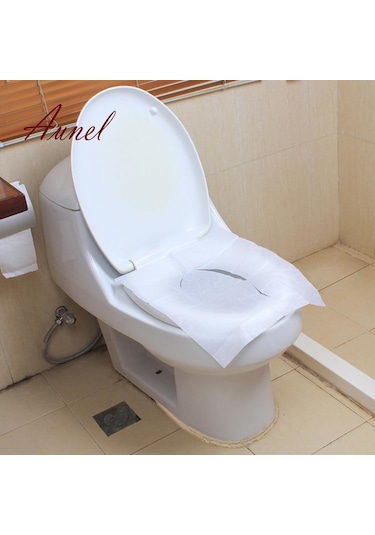 10 Tek Kullanımlık Klozet Kapağı Seyahat Taşınabilir Tuvalet Kağıdı Pedleri
