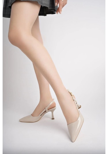 St-002 Ten Rugan Günlük 7 Cm Topuklu Bayan Ayakkabı Renksiz