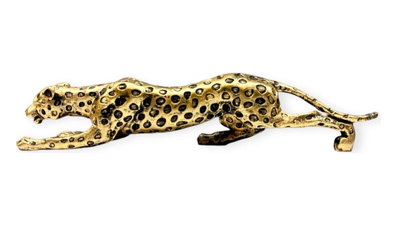 Dekoratif Polyester Leopar Biblo Gold-eskitme