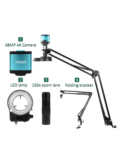 Monozone 150x Lens Endüstriyel Mikroskop Katlanabilir Tutucu