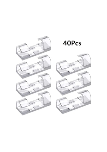 Opansten20/40 Adet Kablo Düzenleyici Klipler - Usb Şarj Kablosu Düzenleme Ve Duvar Montajı Yellow