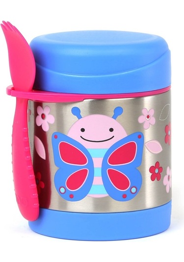 Skip Hop Zoo Paslanmaz Çelik  Termos Kelebek Mavi