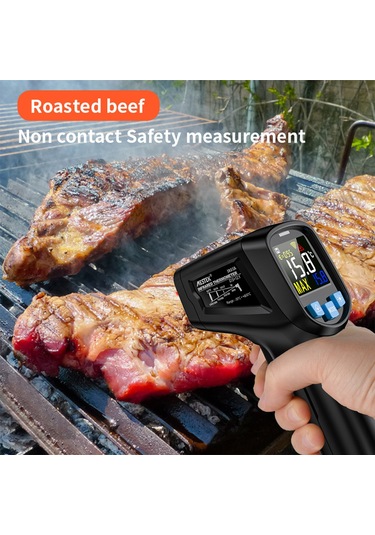 Suofeng Mestek El Tipi Kızılötesi Termometre: -50 C'den 600 C'ye Hassas Sıcaklık Ölçümü, Ayarlanabilir Emisivite