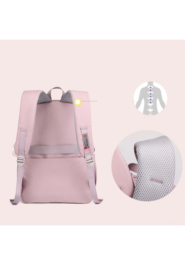 Kangvka Genç Kızlar İçin Nylon Okul Çantası - Geniş Hacimli, Hafif, Omuz Ağrısı Önleyici, Spor & Seyahat Çantası - Mavi Çok Renkli