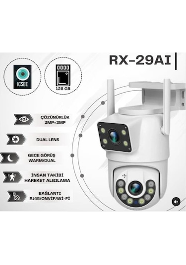 X5 Tech Rx-29aı 3+3mp Çift Lens Full Hd Sesli Kamera