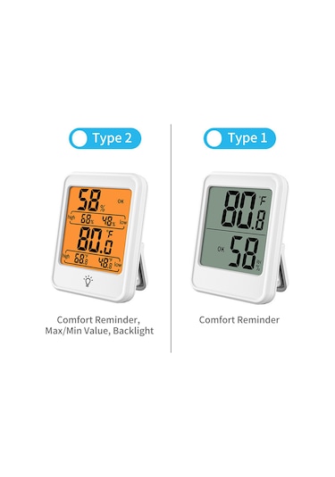 Xindoker Ev İçi Dijital Sicaklık Ve Nem Ölçer Mc40 Beyaz - Profesyonel Sensör, Kolay Okuma Ekranı, 3 Yükleme Şekli, Konfor Durumu İkonu