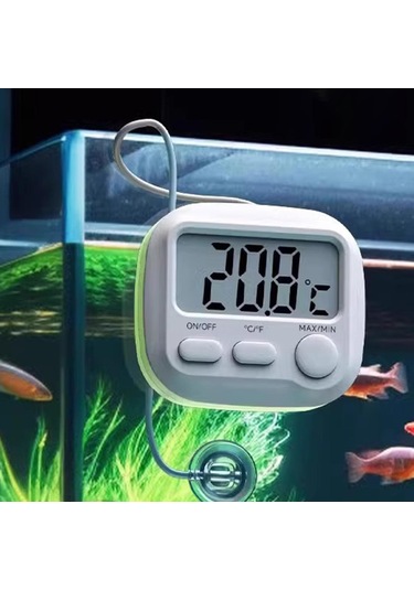 Homyl Dijital Akvaryum Termometresi Manyetik Çok Kullanım Santi