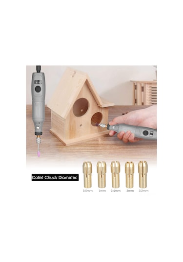 Reedark 12v Taşınabilir Mini Döner Alet Seti - 24 Parça Aksesuarlı Çok Amaçlı El Aleti 5000-15000 Rpm