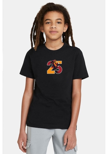 Tshirthane 25 Aslan Siyah Çocuk Tshirt SIYAH