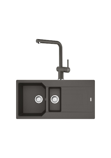Franke Urban Ubg 651-100 Slate Grey Granit Evye + Active Plus Doccia 2.0 Batarya Set Gri