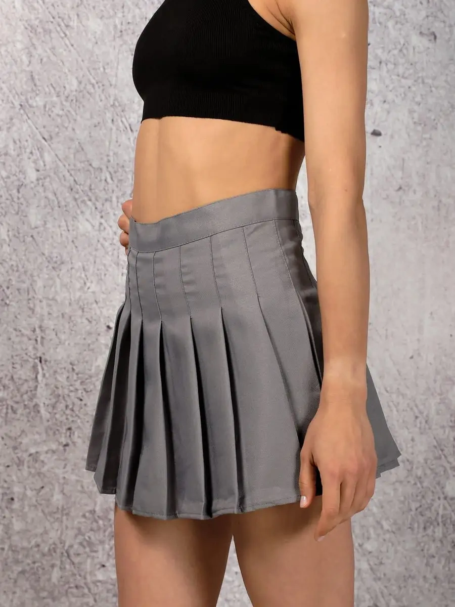 Odezda Vb Plise Mini Tenis Şort Etek 164860390 Gri