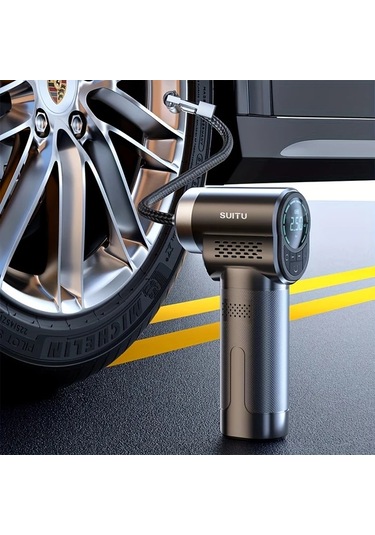 Primepickings Black Kablosuz Taşınabilir El Tipi Araç Lastik Şişirme Cihazı Bisiklet Motosiklet Elektrikli Bisiklet Ve Toplar İçin