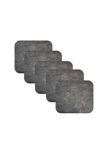 Knsz oturma minderi 5 li zengin&mağrur&uslu gri işlemeli kumaş tel bar sandalyesi için