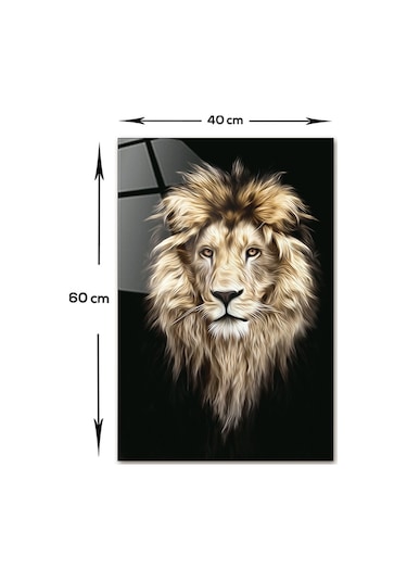 Decorita Hayvanlar | Cam Tablo | Aslan