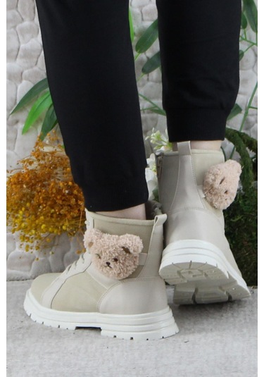 Fort Cool Luno Rahat Sıcak Astar Kaymaz Taban Kız Çocuk Bot Bej