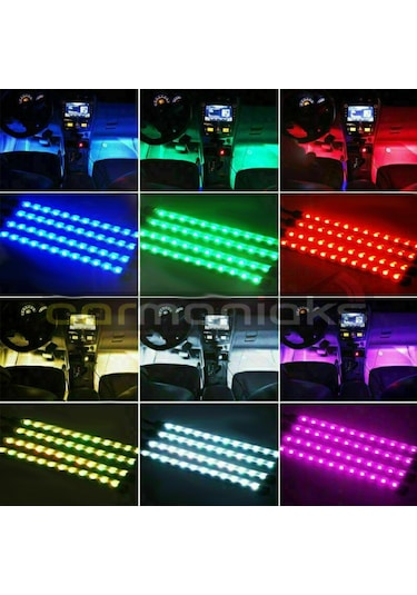 Araç Içi Ayak Altı Led Sese Duyarlı Led Müziğe Duyarlı 12 Led