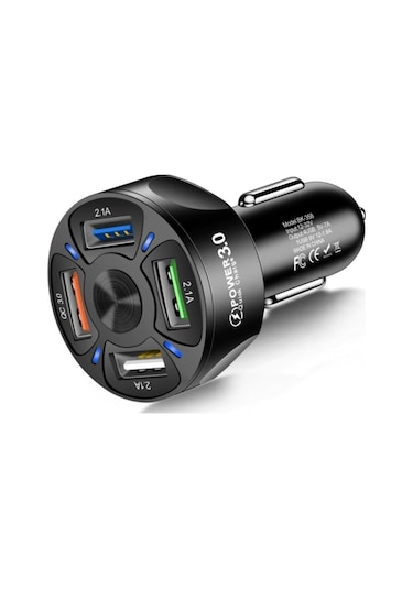 Zuidid Araç Hızlı Şarj 4 Usb 7 A Çoklu Hızlı Şarj Adaptörü