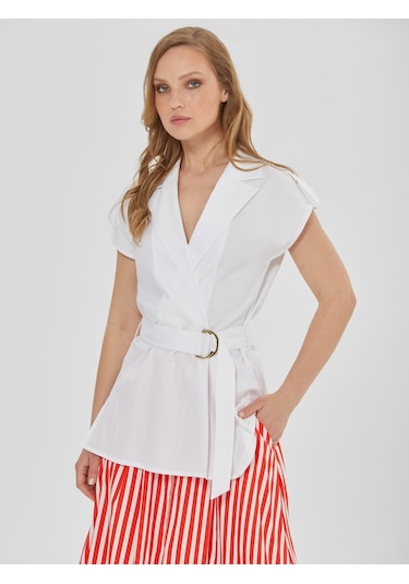 Karaca Kadın Bluz-beyaz 124144001-25 Beyaz