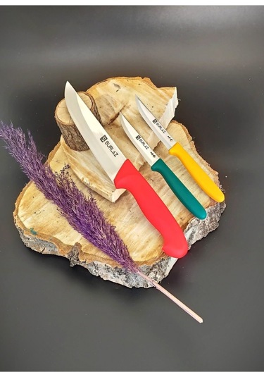 Sürmene Sürlaz 3'lü Mutfak Bıçak Seti Et+ Ekmek + Meyve