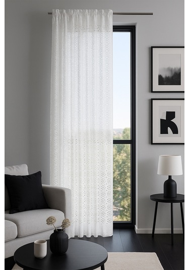 Loevan Tül Perde Beyaz 140x280 Beyaz