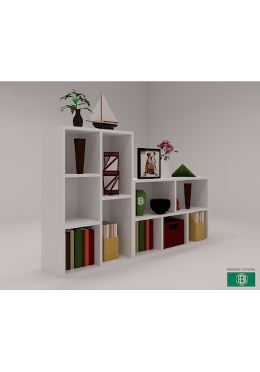 Kitaplık,dosyalık Açık Raf Antrasit&beyaz