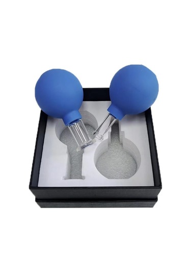 Silikon Vakumlu Cam Yüz  Masaj  Kupası 2'li Set