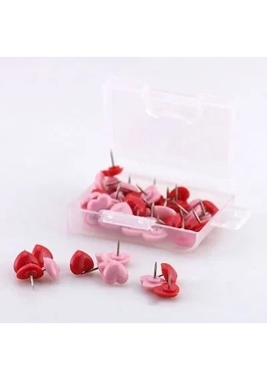 Kalp Şekli 50 Pcs Plastik Yüksek Kaliteli Mantar Kurulu Güvenlik 0.35 CM