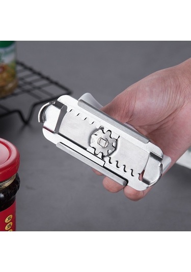 Fastbuy Pratik Ev Tipi Konserve Açacağı Ve Şişe Kapağı Açma Makinesi - Manuel Siyah Siyah