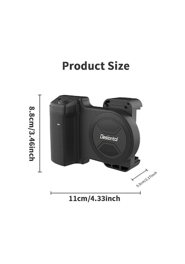 Createtech Akıllı Telefon Kamera Kolu Kavrama, Bluetooth Deklanşör, Yüksek Kalite