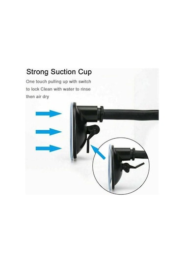 Jms Darbeye Dayanıklı Güçlü Emiş İçin Pratik Hafif Hortum Navigasyon Araç Cep Telefonu Tutucu Siyah