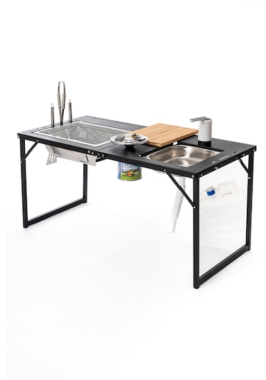 Temoutdoor Smart Table Xl Akıllı Kamp Masası - Standart Donanım Siyah