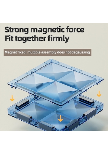 Karton Kutulu Doğal Renkler Magnetic Yapı Blokları 3d Puzzle 28 Parça 6.5 Cm