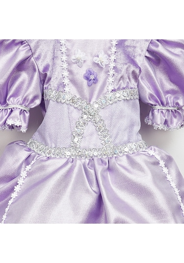 Panço Kız Çocuk Sofia Kostüm Lila 001