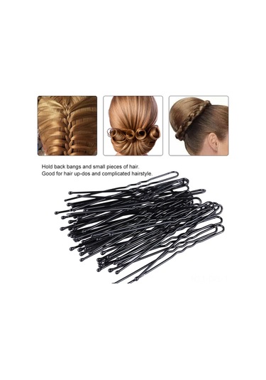 Dofolink 300 Adet Siyah Orta Boy U Şekilli Saç Klipsi - Tıraş Ve Saç Parçalarını Tutmak İçin Kullanıma Pratik Saç Aksesuarı Çok Renkli