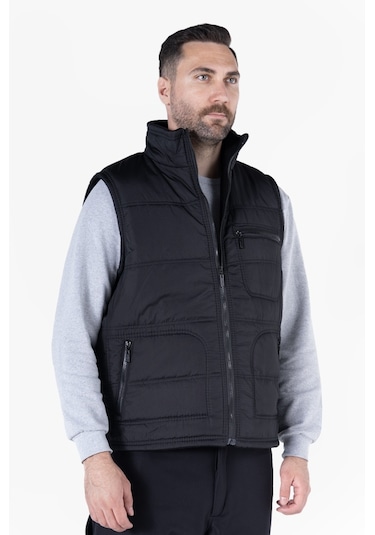 Polarlı Elyaf Takviyeli İş Yeleği Siyah