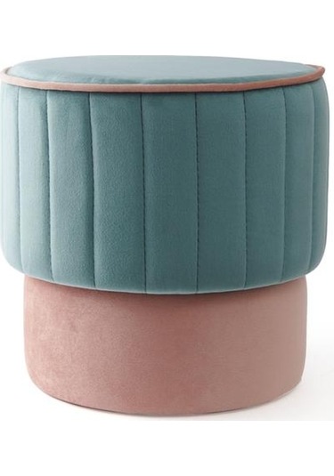 Just Home Rose Puf - Turkuaz / Pembe Turkuaz / Pembe