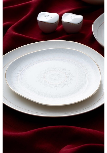 Alexa 6 Kişilik 29 Parça Porselen Yemek Takımı Beyaz