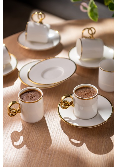 Emsan Wedding 90 Ml 6'lı Kahve Fincan Takımı Gold