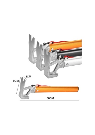 Novahub Açık Kamp Çok Fonksiyonlu Çadır Zemin Çakır Çekiç Gümüş Turuncu, Küçük Boyutlu Turuncu