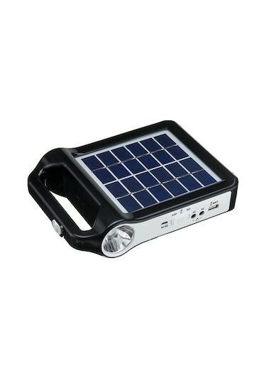 Dailylink Taşınabilir Usb Şarjlı Solar Güneş Enerjili Kamp Feneri Siyah