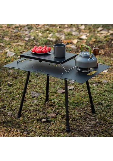 Dolıty Mini Kamp Masası Çok Amaçlı Yan Masa Açık Hava Siyah Siyah Çok Renkli