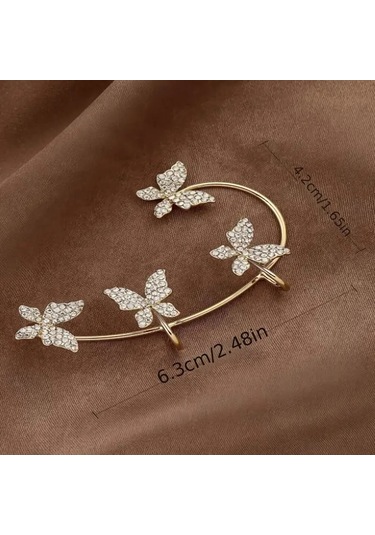 Kelebek Tasarımı Kulak Manşeti