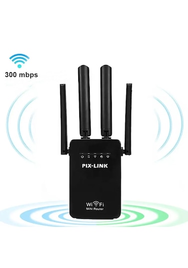 300mbps Uzun Menzilli Wifi Genişletici 4 Anten Sinyal Güçlendiric