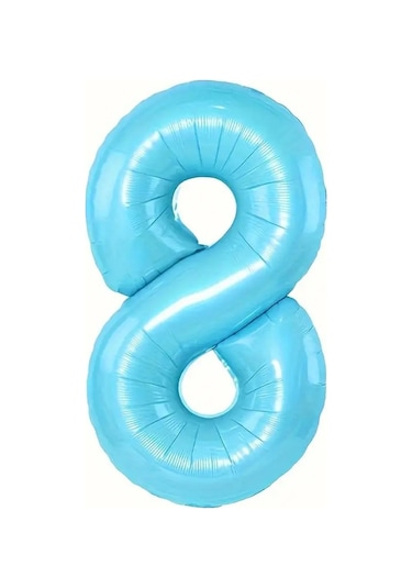 Beysüs Mavi 8 Rakam Folyo Balon 80 Cm Mavi