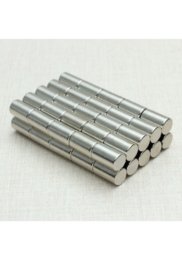25 Adet 6Mm X 10 Mm Silindir Güçlü Neodyum Mıknatıs