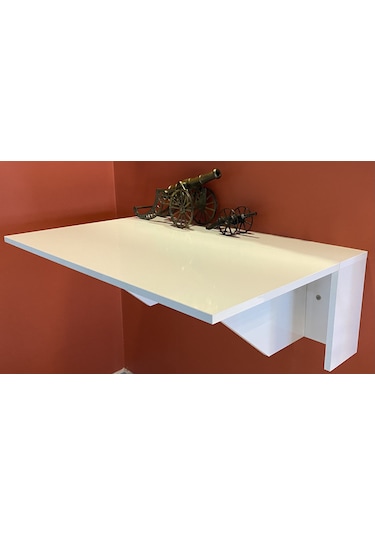 Duvara Monteli Raflı Katlanır Portatif Açılır Kapanır Masa 90*60 cm Duvara Monteli Raflı Katlanır Portatif Açılır Kapanır Masa 90*60 cm