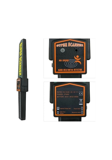 Hymark Süper Scanner Md-3003b1 El Tipi Üst Arama Dedektörü 9v Pil